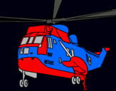 Dibuix Helicòpter al rescat  pintat per -POL