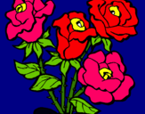 Dibuix Ram de roses pintat per maria