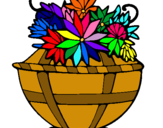 Dibuix Cistell de flors 11 pintat per Mireia
