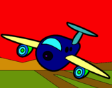 Dibuix Avió aterrant  pintat per stefano