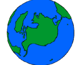 Dibuix Planeta Terra pintat per NEUS Muntó
