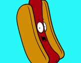 Dibuix Hot dog pintat per joana