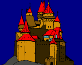 Dibuix Castell medieval pintat per jaume i josep maria