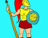 Dibuix Guerrer troià pintat per víctor