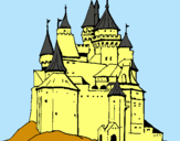 Dibuix Castell medieval pintat per aleix bria