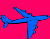 Dibuix Avió pintat per bernat