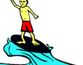 Dibuix Surfista pintat per aleix