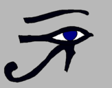 Dibuix Ull Horus pintat per laura mallofre