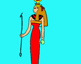 Dibuix Hathor pintat per TONI