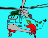 Dibuix Helicòpter al rescat  pintat per sergi