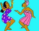 Dibuix Dones ballant pintat per maria