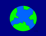 Dibuix Planeta terra pintat per gerard