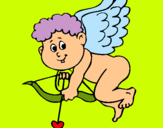Dibuix Cupido pintat per linda