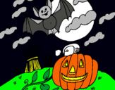 Dibuix Paisatge de Halloween pintat per Rakii