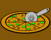 Dibuix Pizza pintat per Marina
