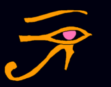 Dibuix Ull Horus pintat per Tània