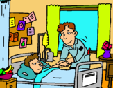 Dibuix Nen hospitalitzat pintat per joana