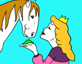 Dibuix Princesa i cavall pintat per laia 