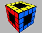 Dibuix Cub de Rubik pintat per mireia  coll