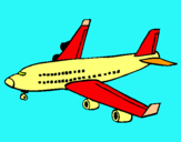 Dibuix Avió de passatgers  pintat per edgar
