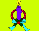 Dibuix Espelma de nadal III pintat per savinafont