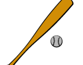 Dibuix Bat i bola de beisbol pintat per gerard