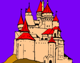 Dibuix Castell medieval pintat per pol