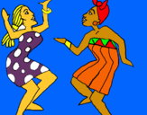 Dibuix Dones ballant pintat per mireia    h