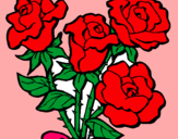 Dibuix Ram de roses pintat per Rakii