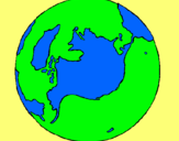 Dibuix Planeta Terra pintat per pol bella