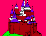 Dibuix Castell medieval pintat per rita