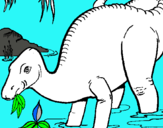 Dibuix Dinosaure menjant pintat per arnau c.