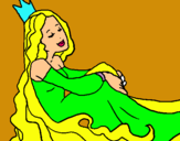 Dibuix Princesa relaxada pintat per georgina