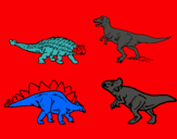 Dibuix Dinosauris de terra pintat per arnau c.