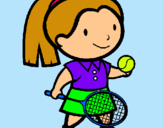 Dibuix Noia tennista pintat per Jana Escamez
