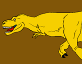 Dibuix Tiranosaure rex pintat per Abel i Lucas