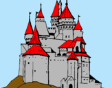 Dibuix Castell medieval pintat per gerard