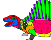 Dibuix Dinosauri pintat per arnau c.