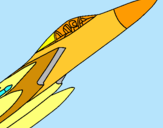 Dibuix Avió de caça pintat per edgar