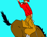 Dibuix Vaquer a cavall pintat per MARCEL