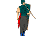 Dibuix Soldat romà  pintat per anònim