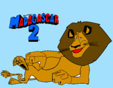 Dibuix Madagascar 2 Alex pintat per martinbelio