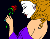 Dibuix Princesa amb una rosa pintat per anna alexandra