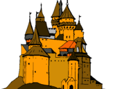 Dibuix Castell medieval pintat per ELIAS