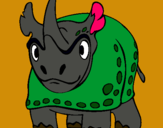 Dibuix Rinoceront  pintat per Joan