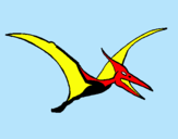 Dibuix Pterodàctil pintat per pere