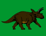 Dibuix Triceratops pintat per lluis guillem triceraptor