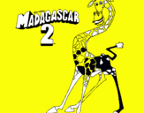 Dibuix Madagascar 2 Melman pintat per P. Merino