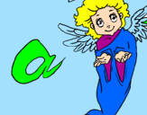 Dibuix Àngel pintat per angalet Aina