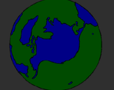 Dibuix Planeta Terra pintat per arnau